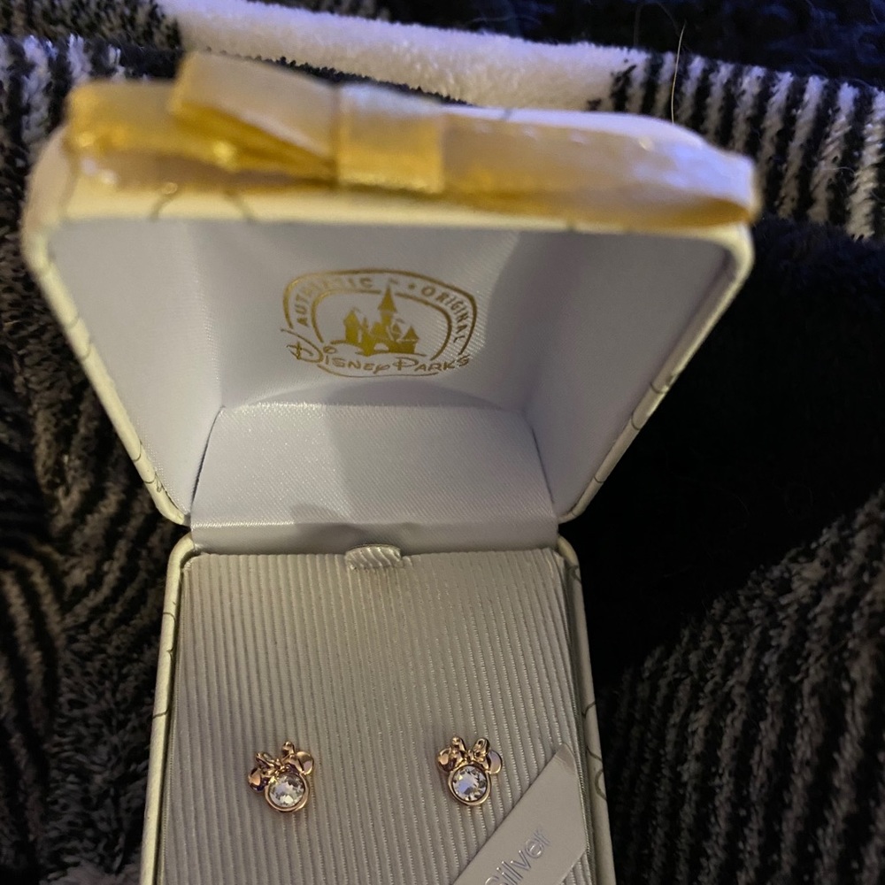 COPY - Sterling silver Minnie Mouse gem earrings …